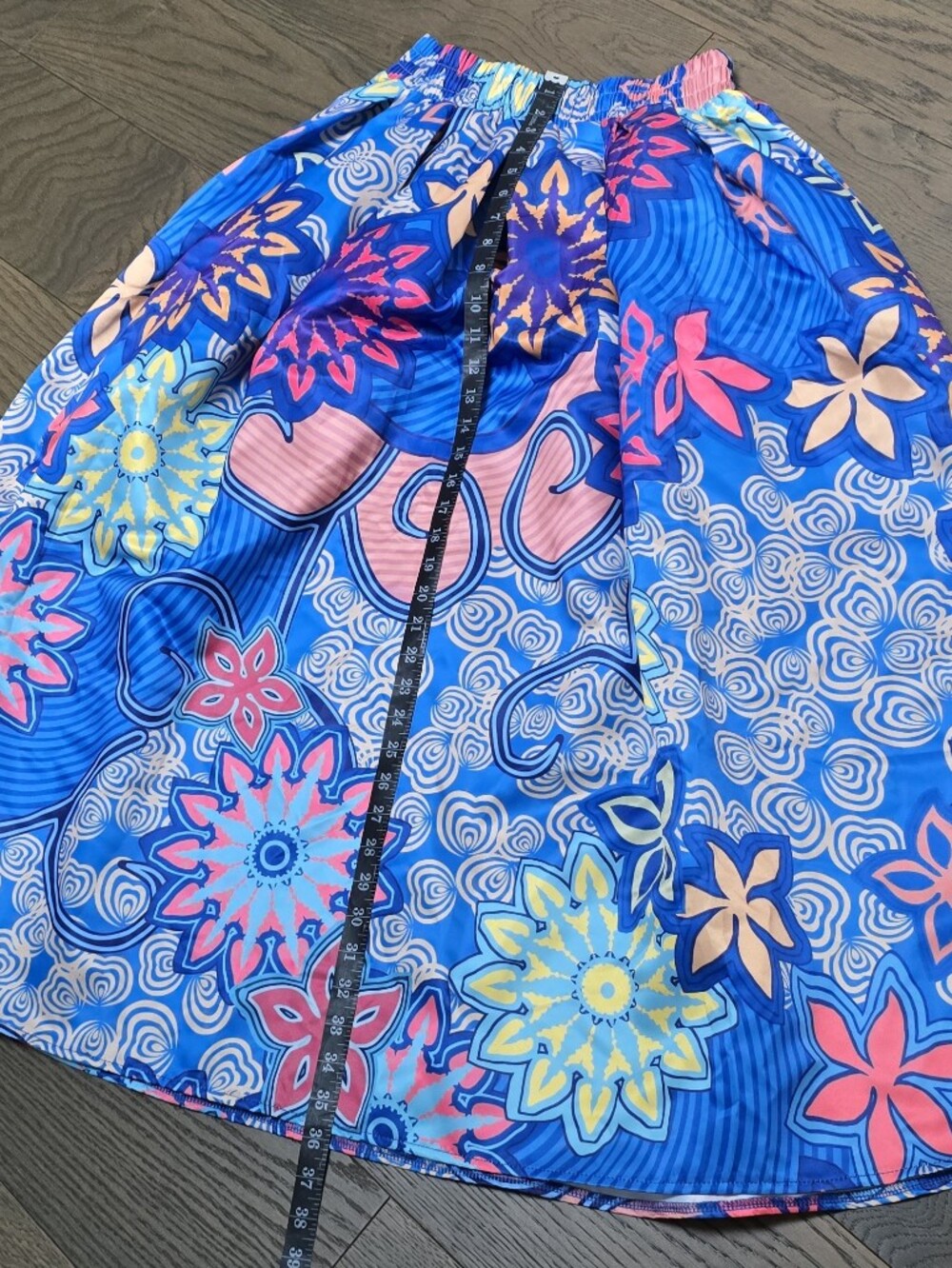 Boutique Eccentric Floral Midi Maxi Skirt in Blue - Picture 11 of 11
